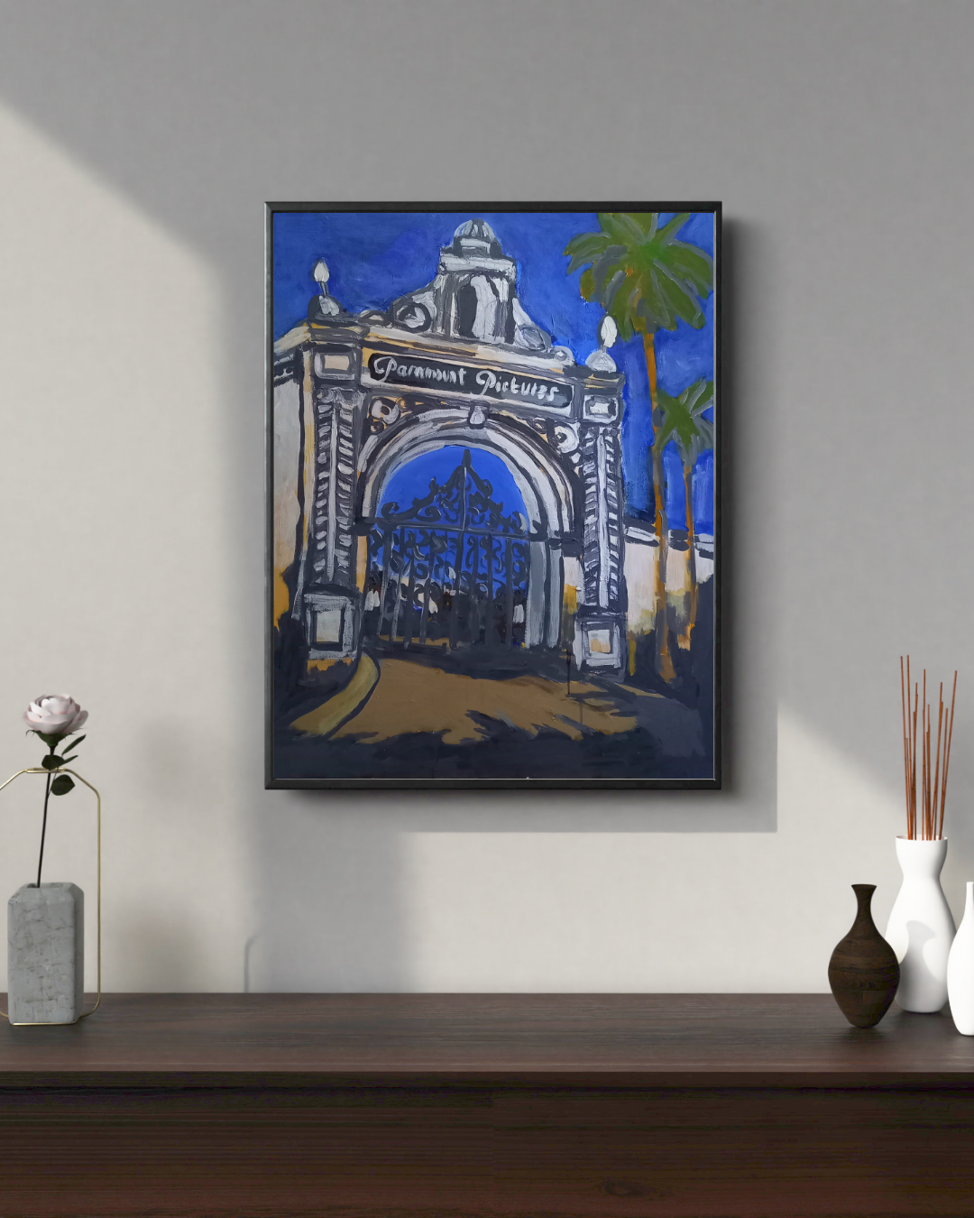Paramount Pictures Gates - Old Hollywood, Acrylic on canvas, 80 cm x 100 cm