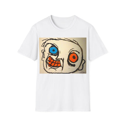 Man with Blue & Orange Eyes - Unisex Softstyle T-Shirt