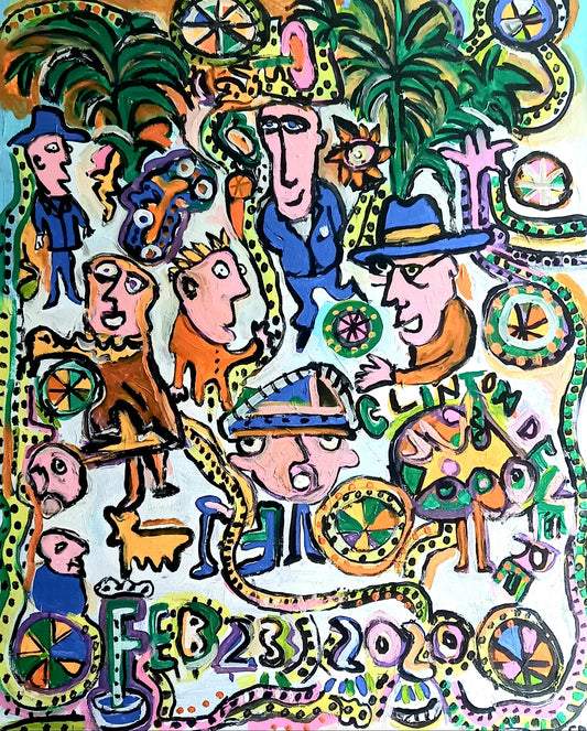 Party in the Jungle - Original Acrylic on Canvas 100 x 80cm (2021)