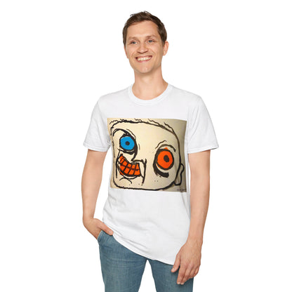 Man with Blue & Orange Eyes - Unisex Softstyle T-Shirt