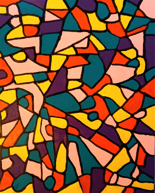 Spring Monday - Original Acrylic on Canvas Painting - 80 x 100 cm