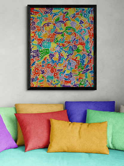 There's No Reason Why We Shouldn't - Original Acrylic on Canvas Painting - 100 x 80 cm