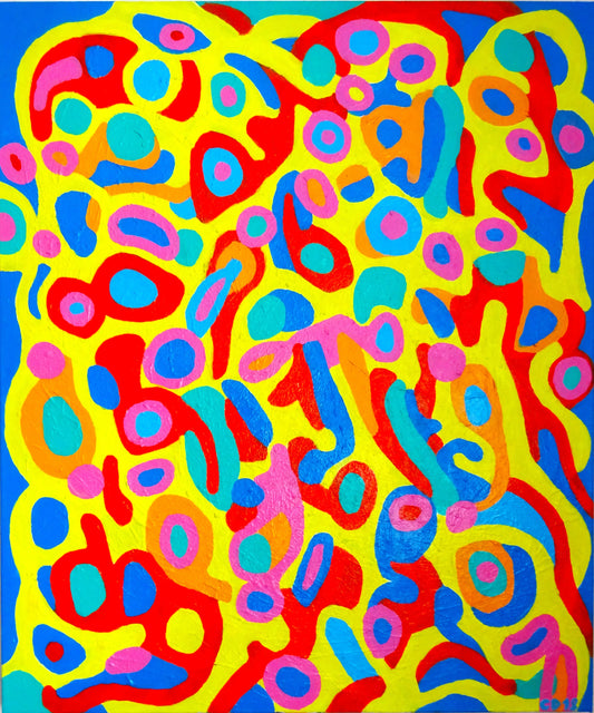 A DAY AT THE BEACH - Original Work - Acrylic on Canvas - 100 x 120 cm