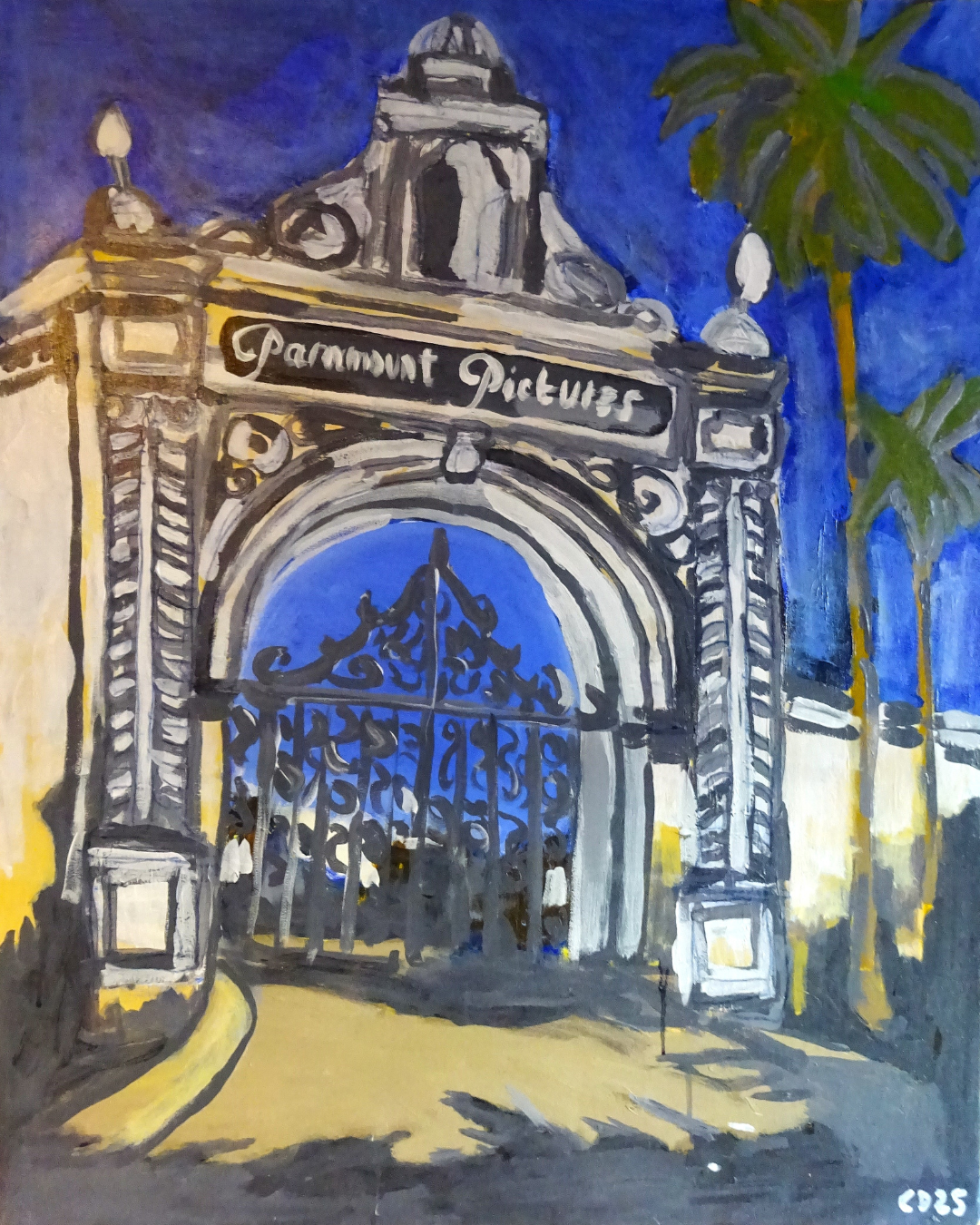 Poster Print of Original Acrylic on Canvas Painting 'Paramount Gates No.1" (Folded) Signed by Artist
