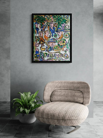 Party in the Jungle - Original Acrylic on Canvas 100 x 80cm (2021)