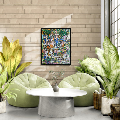 Party in the Jungle - Original Acrylic on Canvas 100 x 80cm (2021)